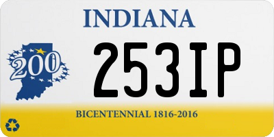 IN license plate 253IP