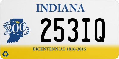 IN license plate 253IQ