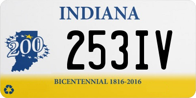 IN license plate 253IV