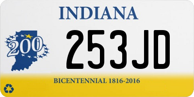 IN license plate 253JD