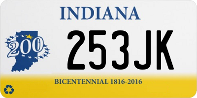 IN license plate 253JK