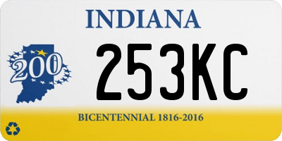 IN license plate 253KC