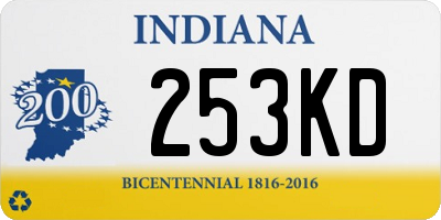IN license plate 253KD