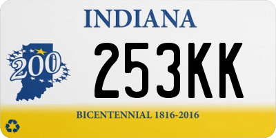 IN license plate 253KK