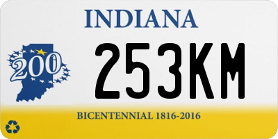 IN license plate 253KM