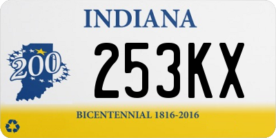 IN license plate 253KX