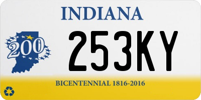 IN license plate 253KY