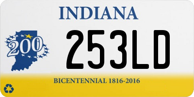 IN license plate 253LD