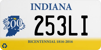 IN license plate 253LI