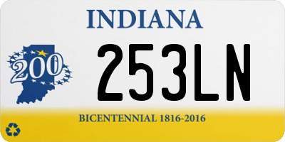 IN license plate 253LN