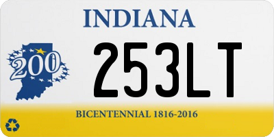 IN license plate 253LT