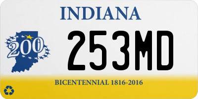 IN license plate 253MD