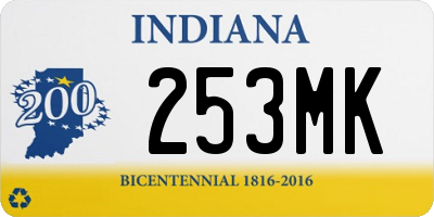 IN license plate 253MK