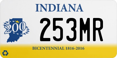 IN license plate 253MR