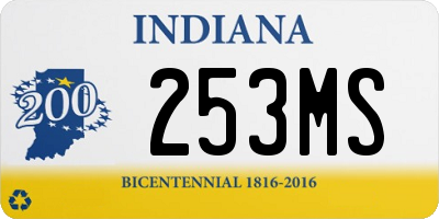 IN license plate 253MS