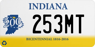 IN license plate 253MT