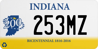 IN license plate 253MZ