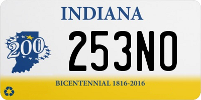 IN license plate 253NO