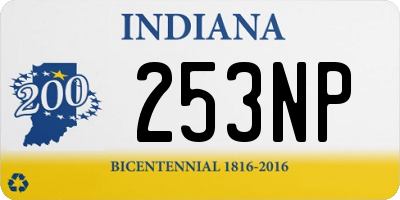 IN license plate 253NP