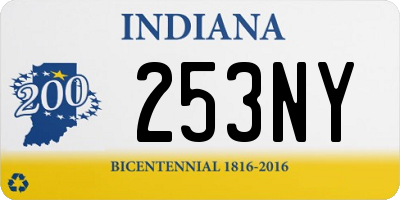 IN license plate 253NY