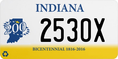 IN license plate 253OX