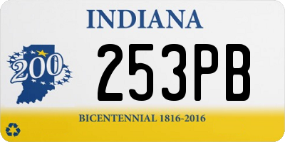 IN license plate 253PB