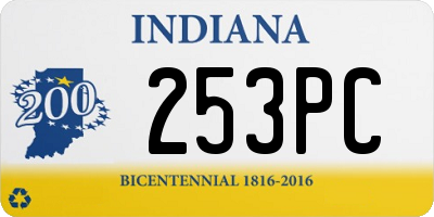 IN license plate 253PC