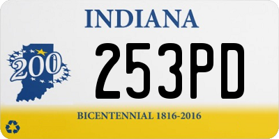 IN license plate 253PD