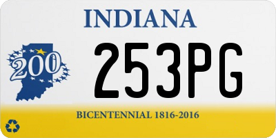 IN license plate 253PG