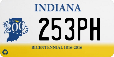 IN license plate 253PH