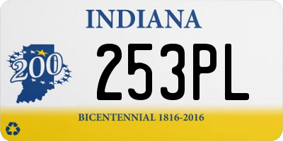 IN license plate 253PL