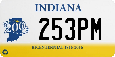 IN license plate 253PM