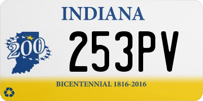 IN license plate 253PV