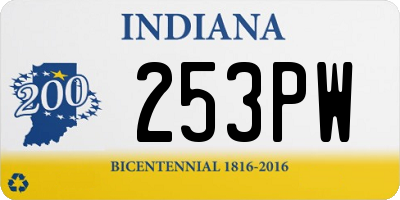 IN license plate 253PW