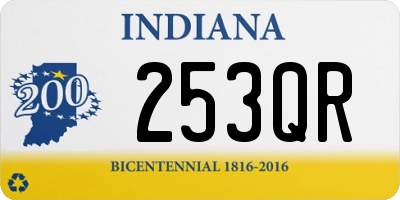 IN license plate 253QR