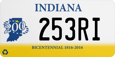 IN license plate 253RI