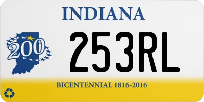 IN license plate 253RL