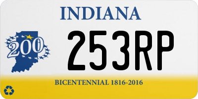 IN license plate 253RP