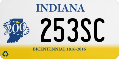 IN license plate 253SC