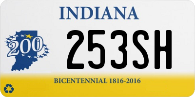 IN license plate 253SH