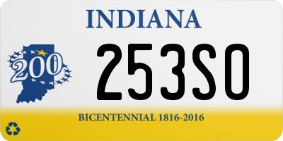 IN license plate 253SO