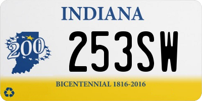 IN license plate 253SW