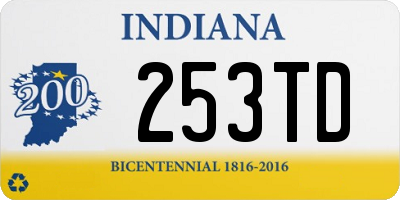 IN license plate 253TD