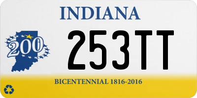 IN license plate 253TT