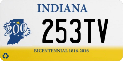 IN license plate 253TV