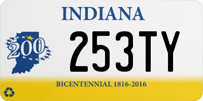 IN license plate 253TY