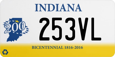 IN license plate 253VL