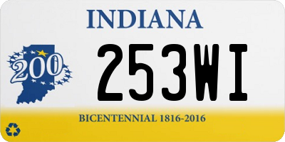 IN license plate 253WI
