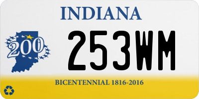 IN license plate 253WM
