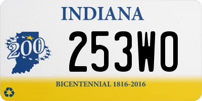 IN license plate 253WO